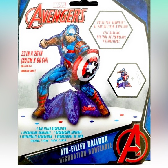 Marvel Avengers Captain America Balloon - Picture 5 of 8